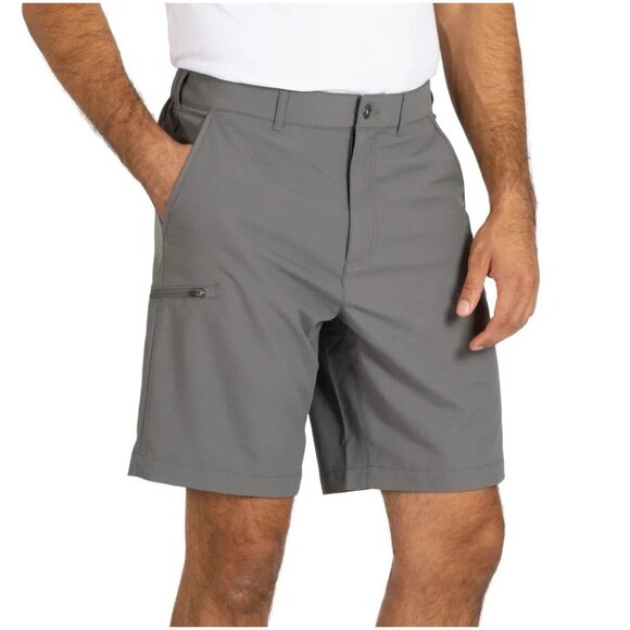 NEW Gerry Men's Size 36 Tech Shorts Gray Stretch Fabric Elastic Waistband UPF - Picture 1 of 6